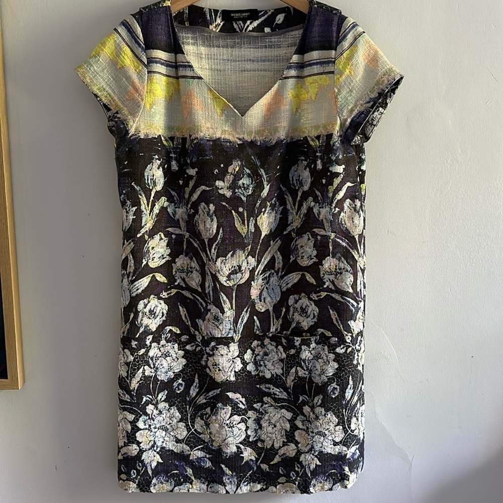 Rachel Comey floral shift dress made in NY women’s US4